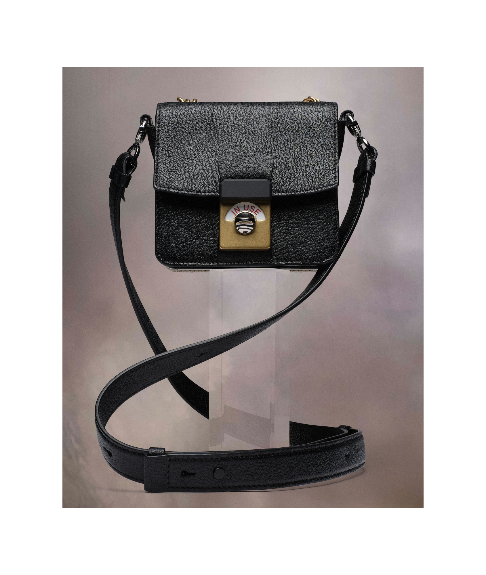 Maison Margiela New Lock Square Shoulder Bag In Black