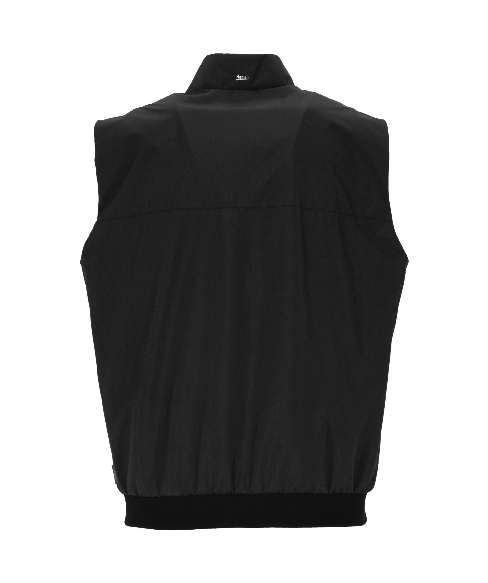 Herno Windproof High Collar Zip Jacket In Black