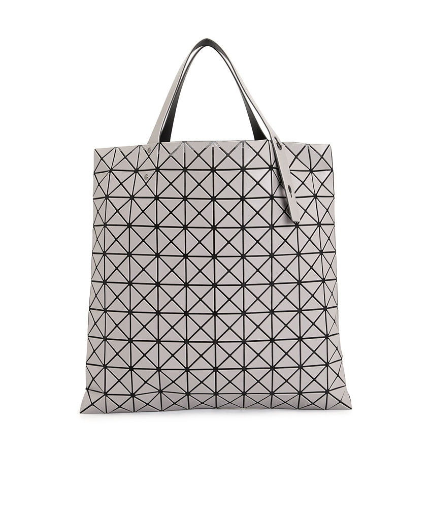 Issey Miyake Prism Matt Geometric Pattern Handbag In Gray