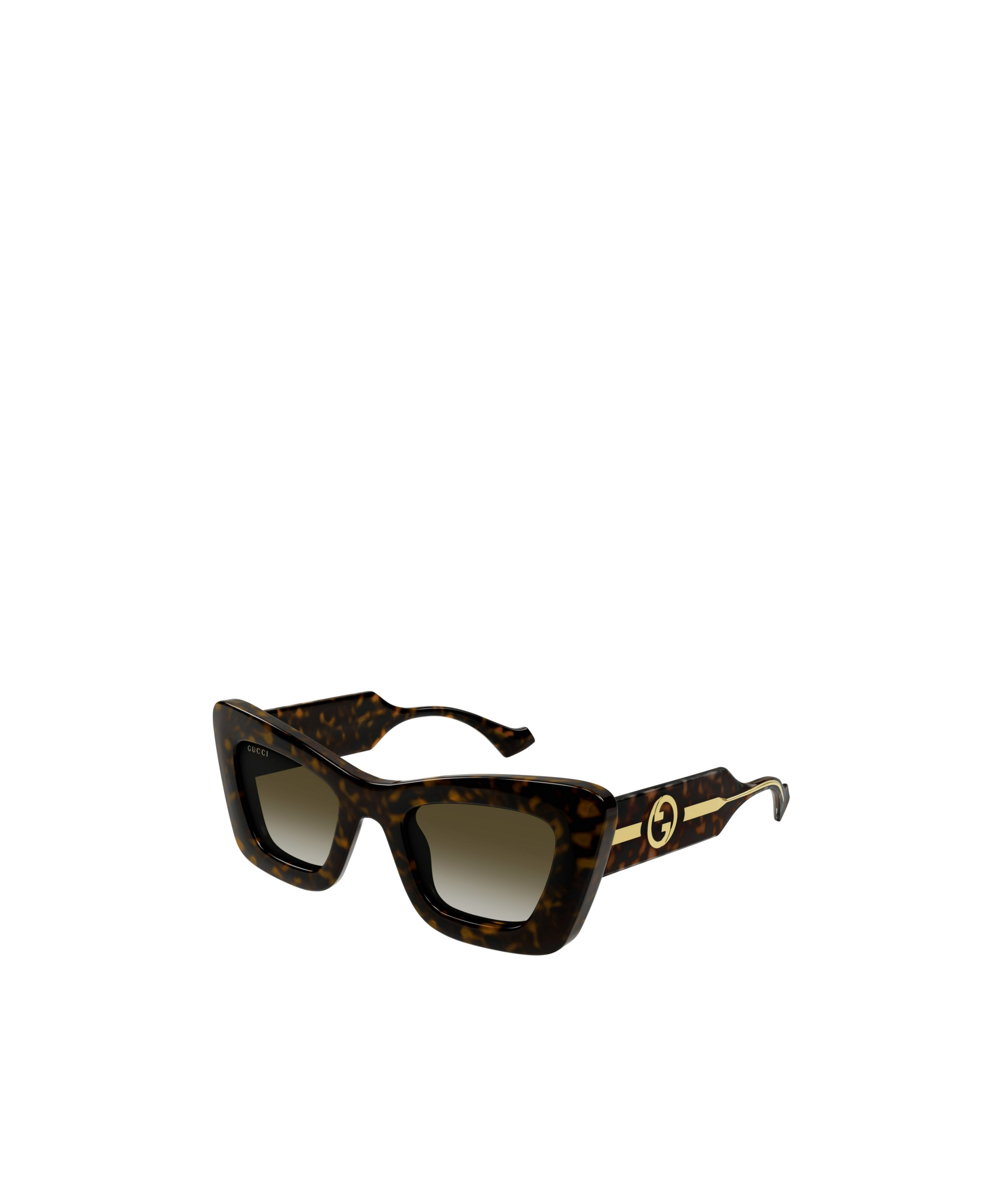 Gucci Tortoiseshell Cat-eye Sunglasses In Black