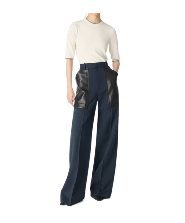 Bottega Veneta Hose Aus Wolle Und Baumwolle In Multi
