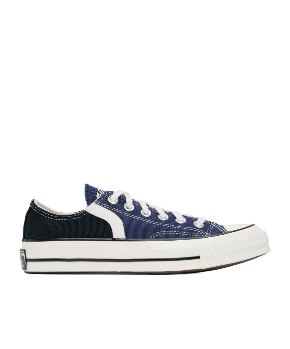 Converse Navy Chuck 70 Archival Stripes Low Top Sneakers In White