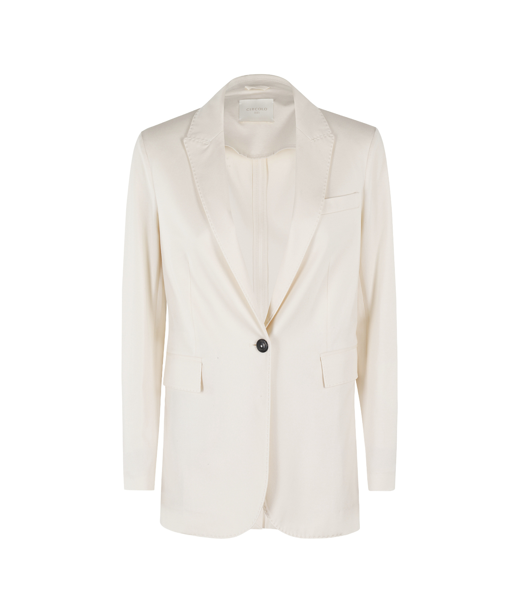 Shop Circolo 1901 Single-breasted Blazer In White