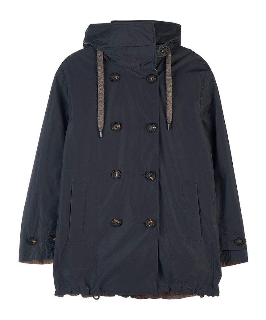 Brunello Cucinelli Long-sleeved Casual Jacket In Navy Blue