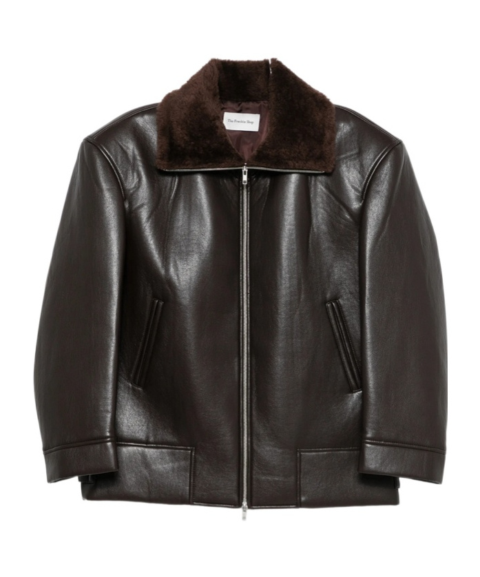 The Frankie Shop Coat In Brown