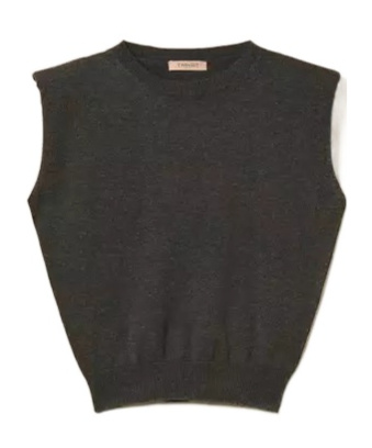Twinset Padded-shoulder Vest In Black
