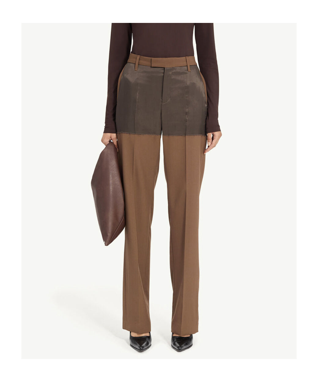 Mm6 Maison Margiela Ribbed V-neck Cardigan In Brown