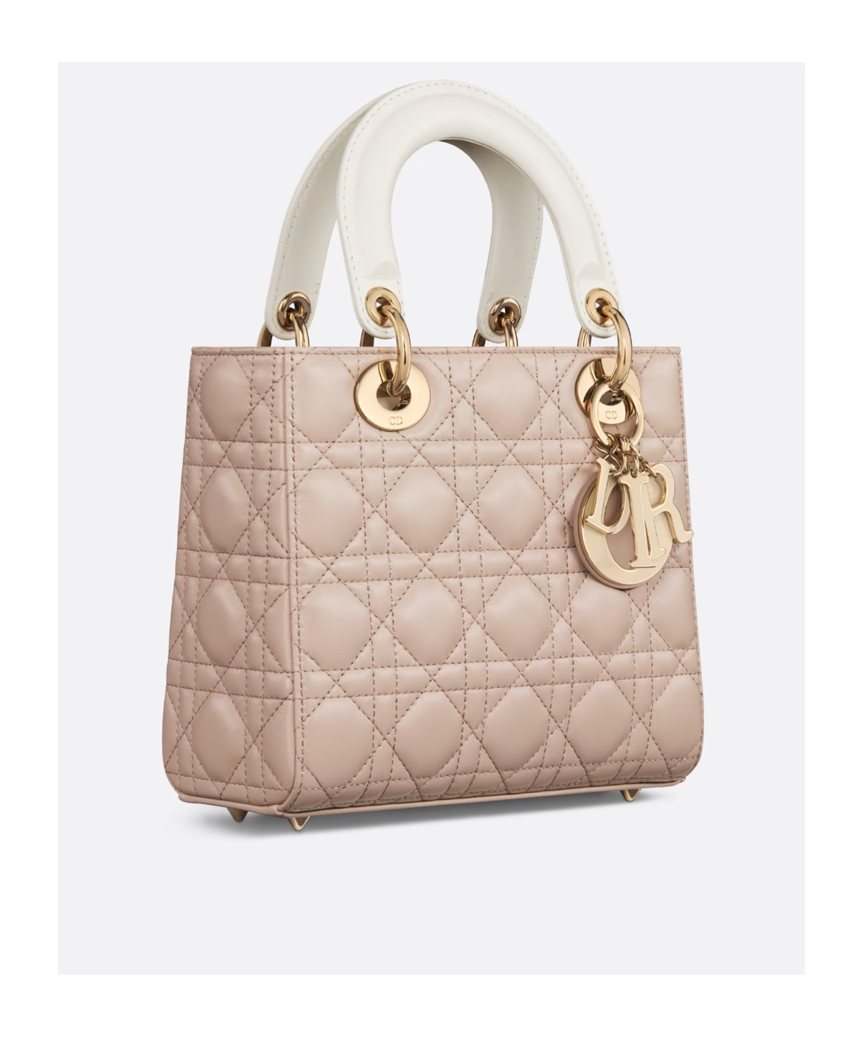 Dior Small Lady  Shoulder Bag In Nude