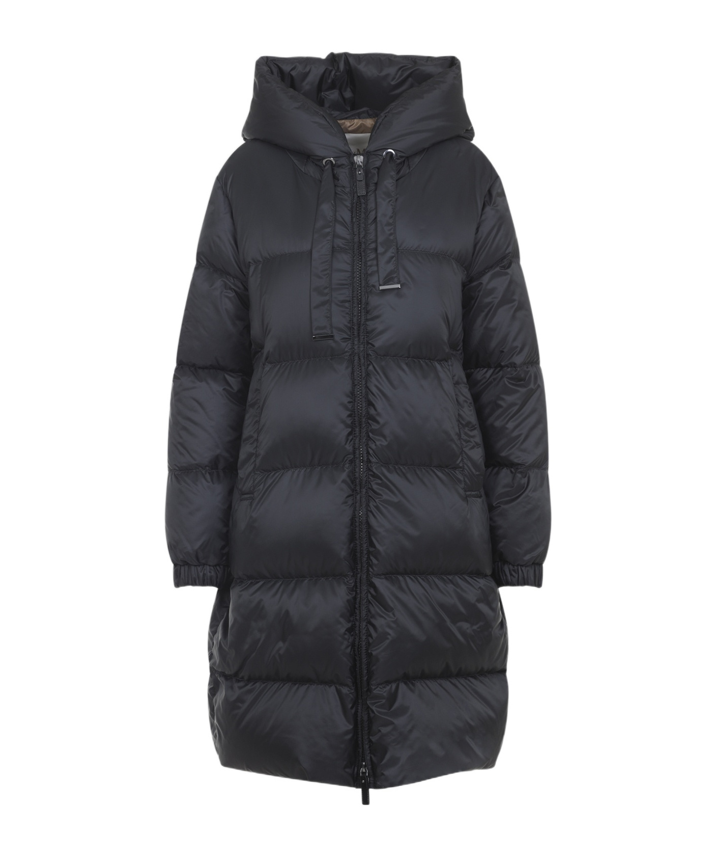 Max Mara The Cube Zip-up Hooded Jacket In Black