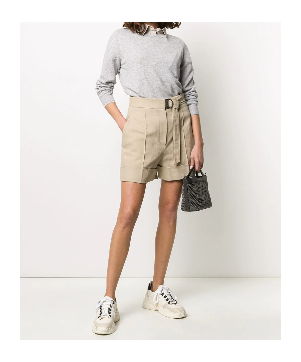 Brunello Cucinelli Ribbed-knit Cashmere Jumper In Gray
