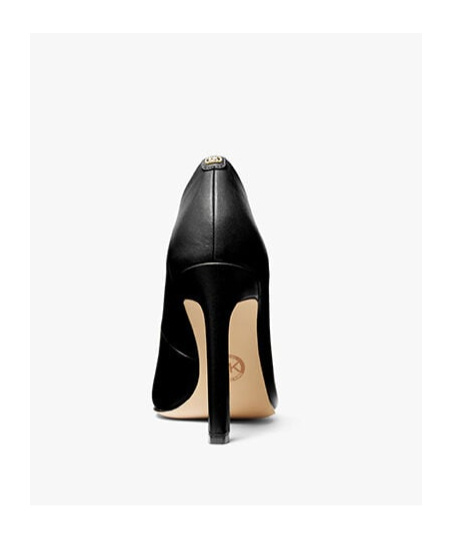 Shop Michael Michael Kors Amara 105mm Leather Pumps In Black