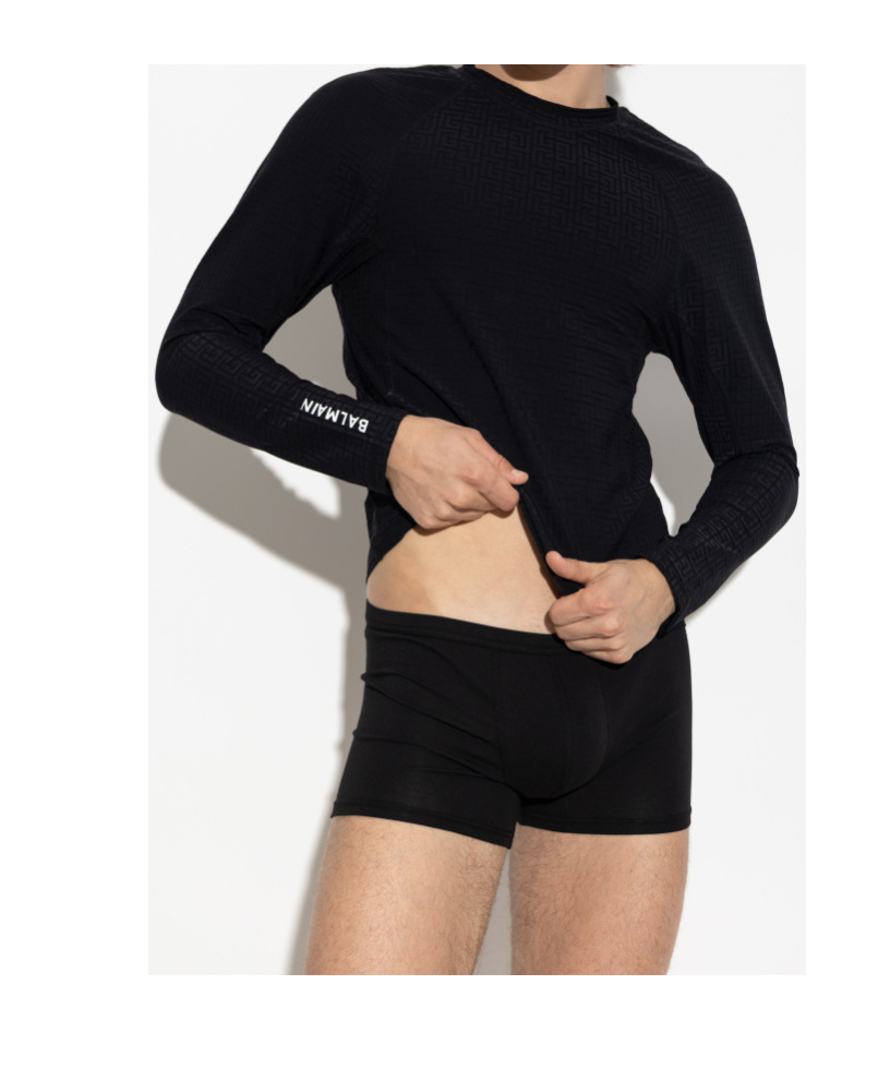 Balmain Long-sleeved T-shirt In Black