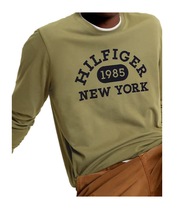 Shop Tommy Hilfiger Long-sleeved T-shirt In Green