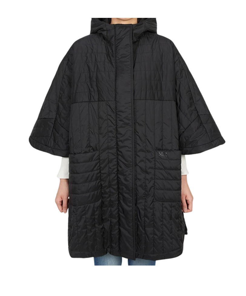 Max Mara Hooded Cotton Jacket In Black