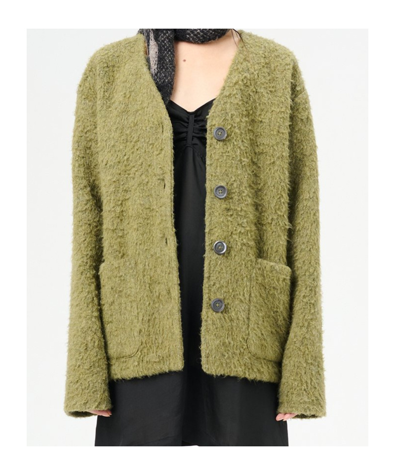 Our Legacy Women Fuzzy Cardigan In Green