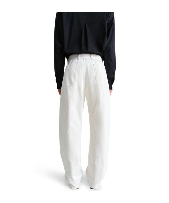 Lemaire Belt-loop Casual Pants In Off-white