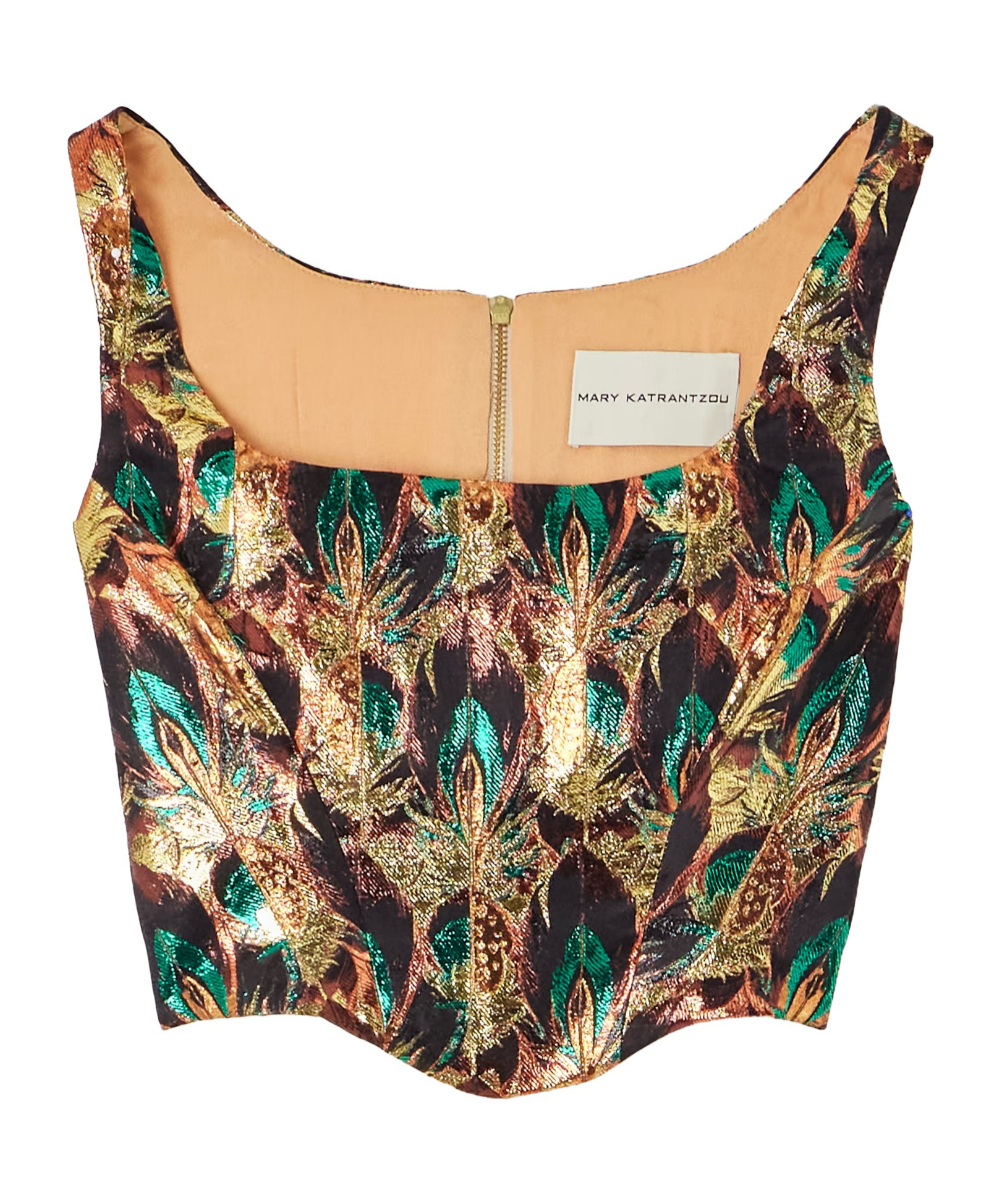 Mary Katrantzou Metallic Jacquard Blouse In Multi