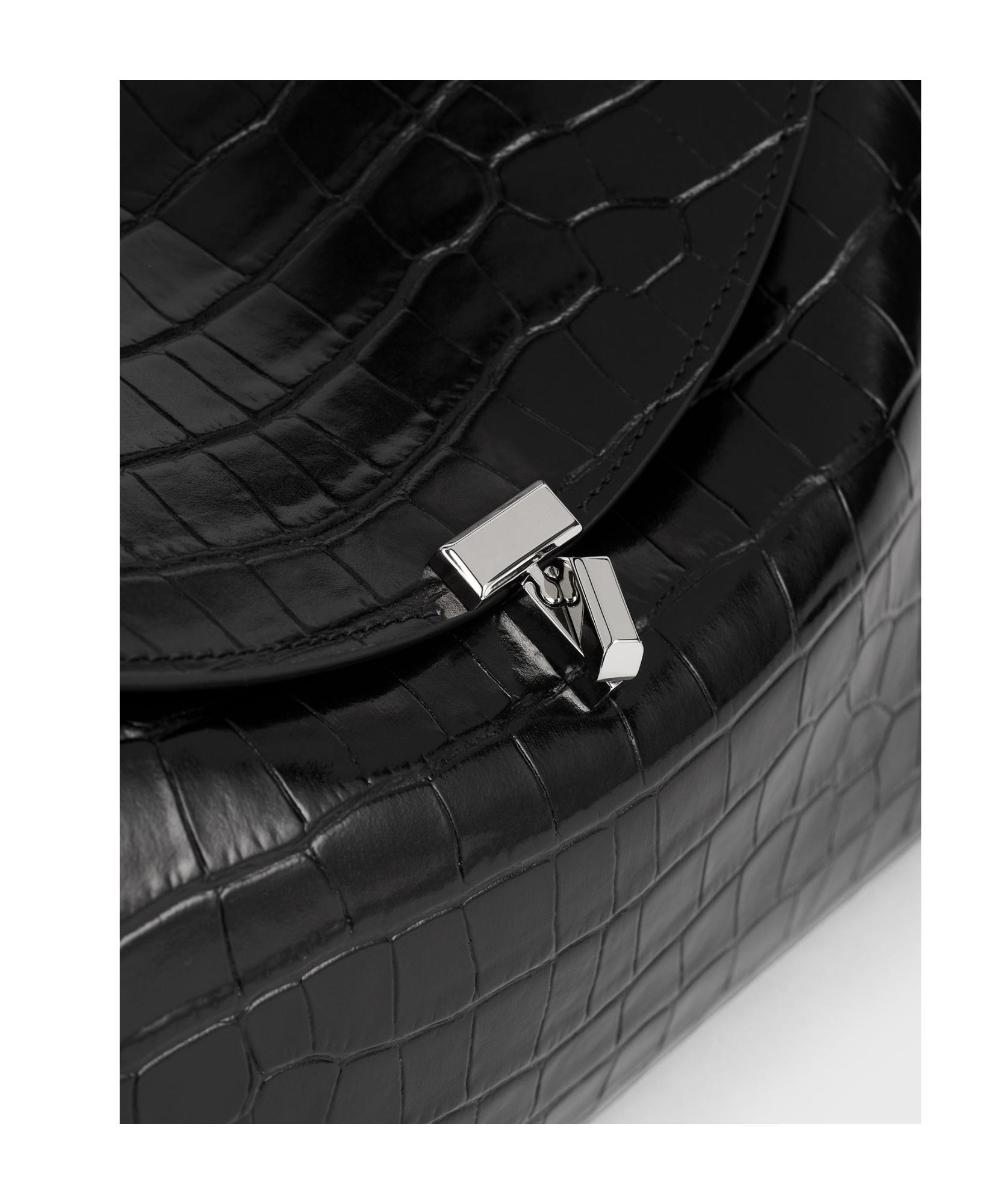 Totême T-lock Leather Tote Bag In Black