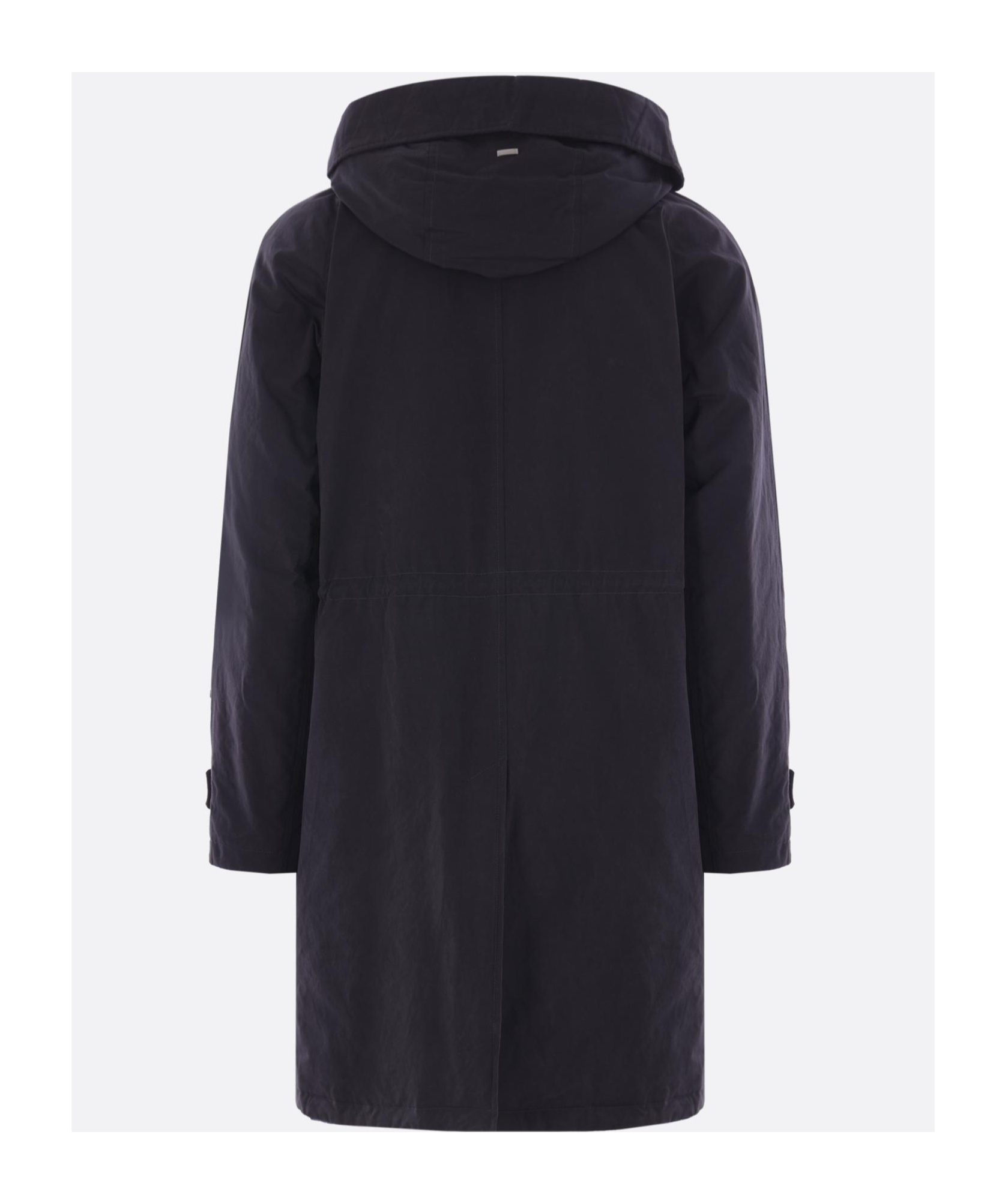 Herno Long-sleeved Down Jacket In Black