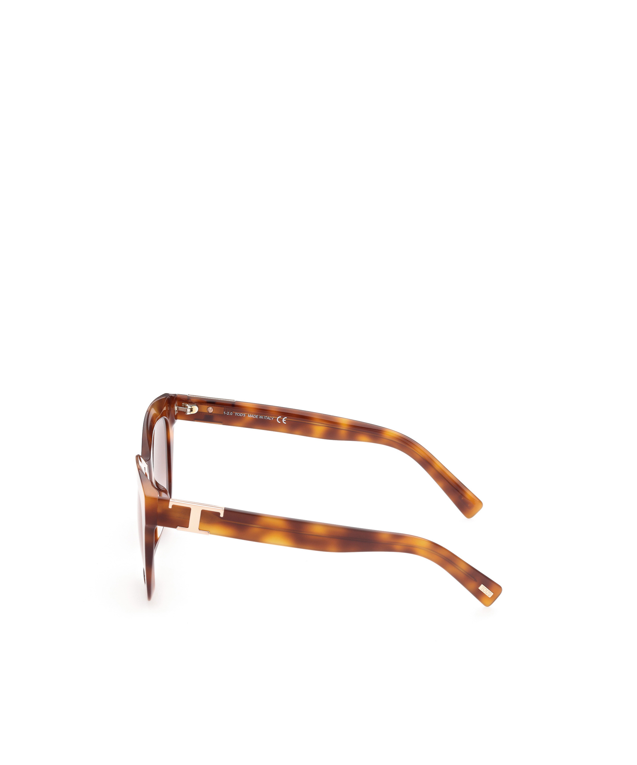 Shop Tod's Geometric Frame Sunglasses In Brown
