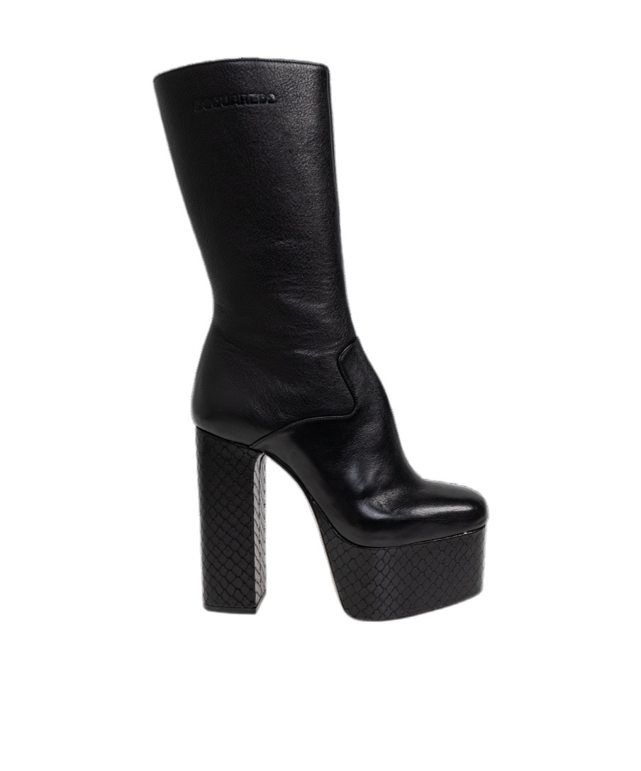 Dsquared2 160mm Leather Ankle Boots In Black