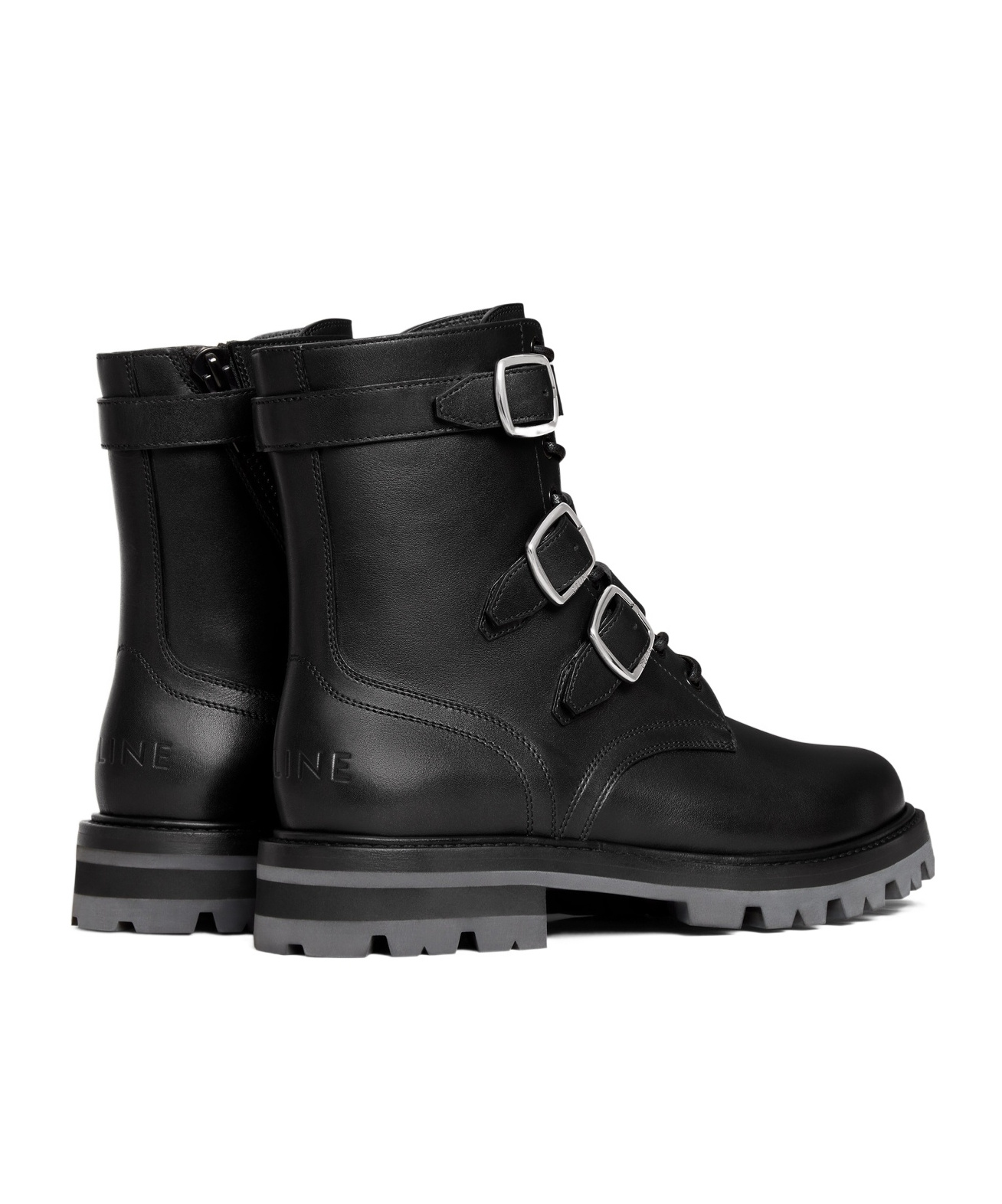 Celine Man Ankle Boots Black Size 9 Bull Skin In Black