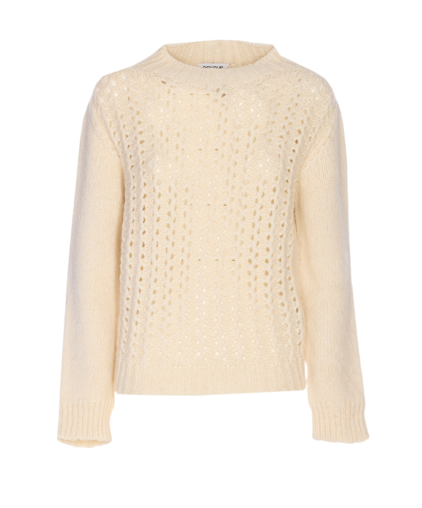 Dondup Textured Knit Turtle-neck Sweater In Neutral