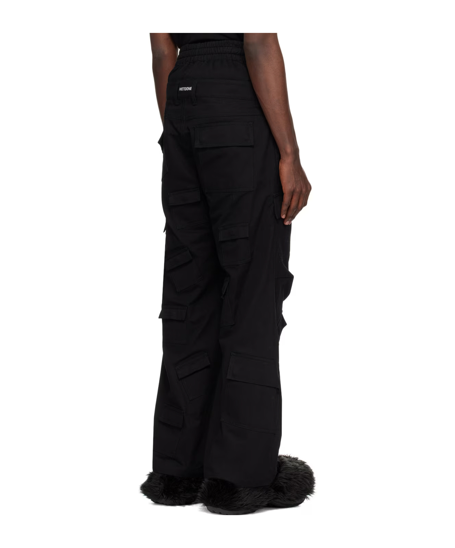 We11 Done Logo Overwork Casual Pants In Black