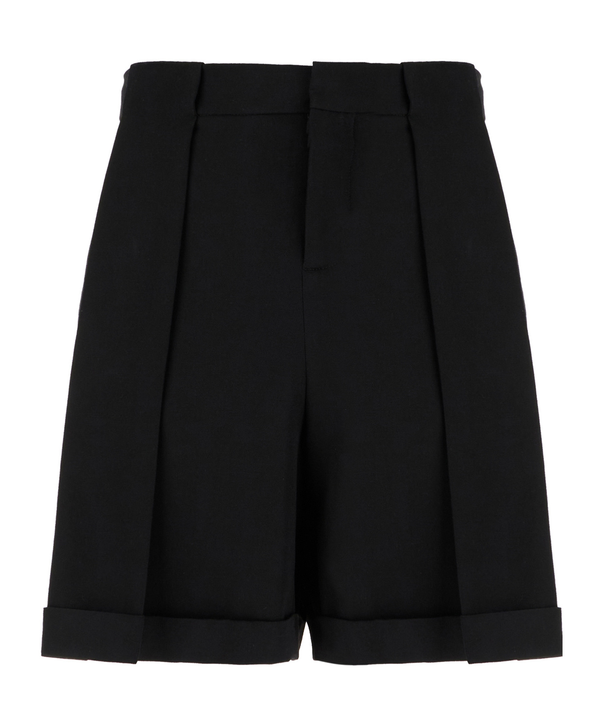 Balmain Wool Bermuda Shorts In Black