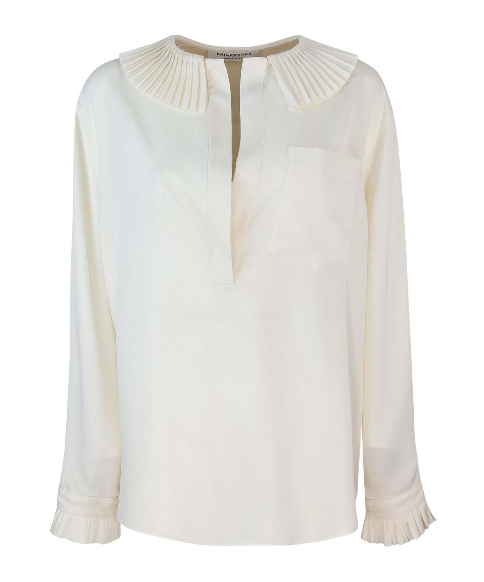 Philosophy Di Lorenzo Serafini Chest Pocket Blouse In White