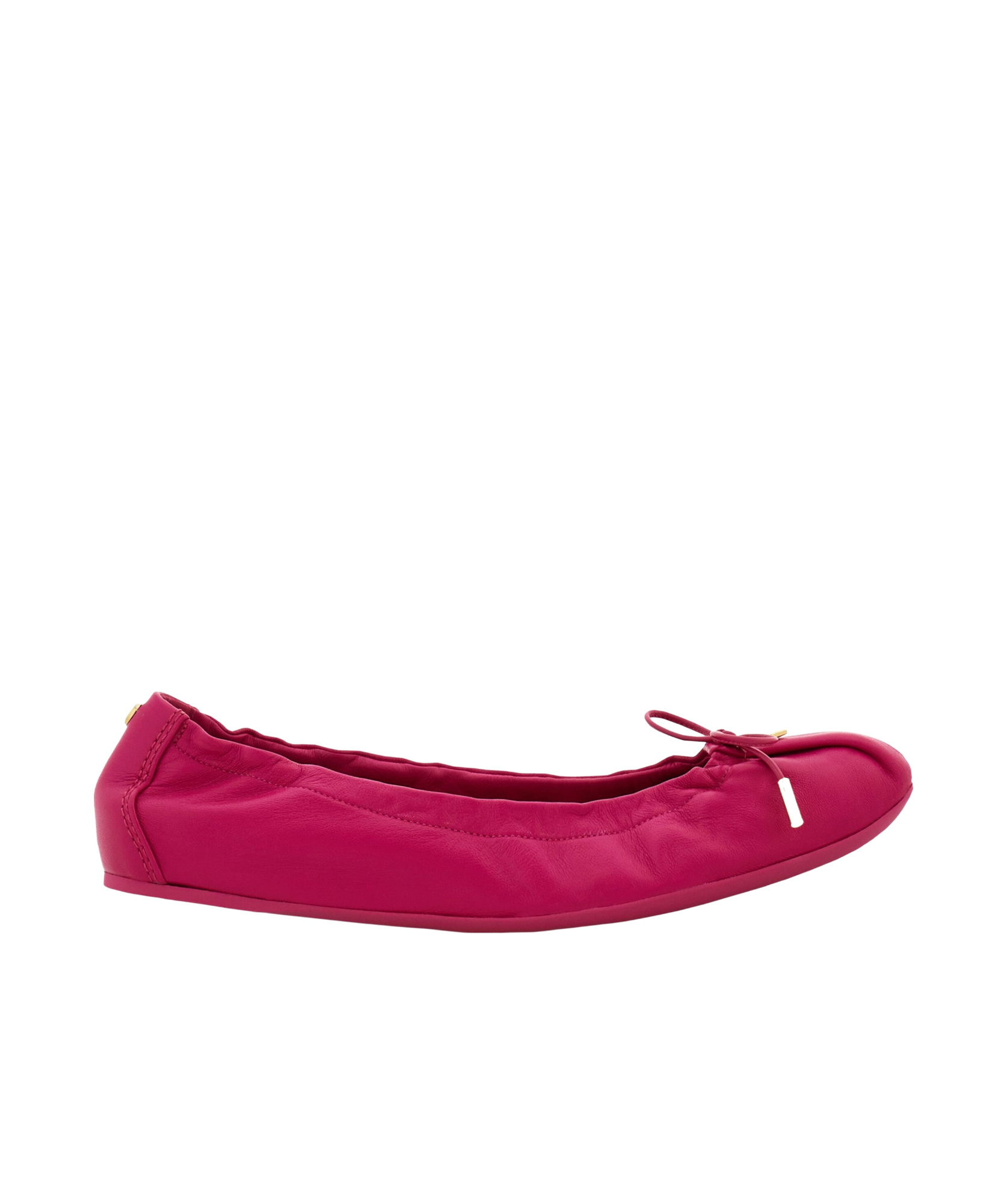 Ferragamo Elasticated Ballet Flats In Red