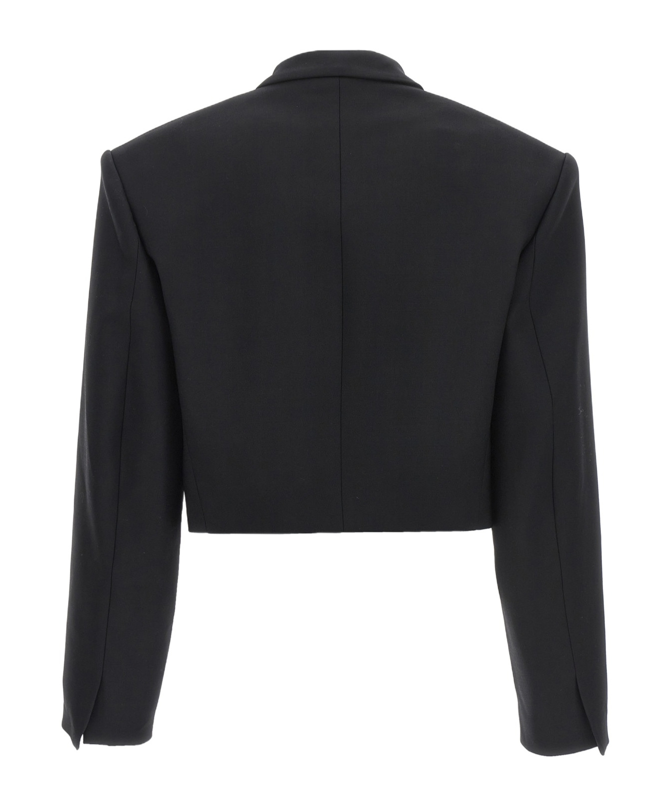 Shop David Koma Cropped Blazer In Black