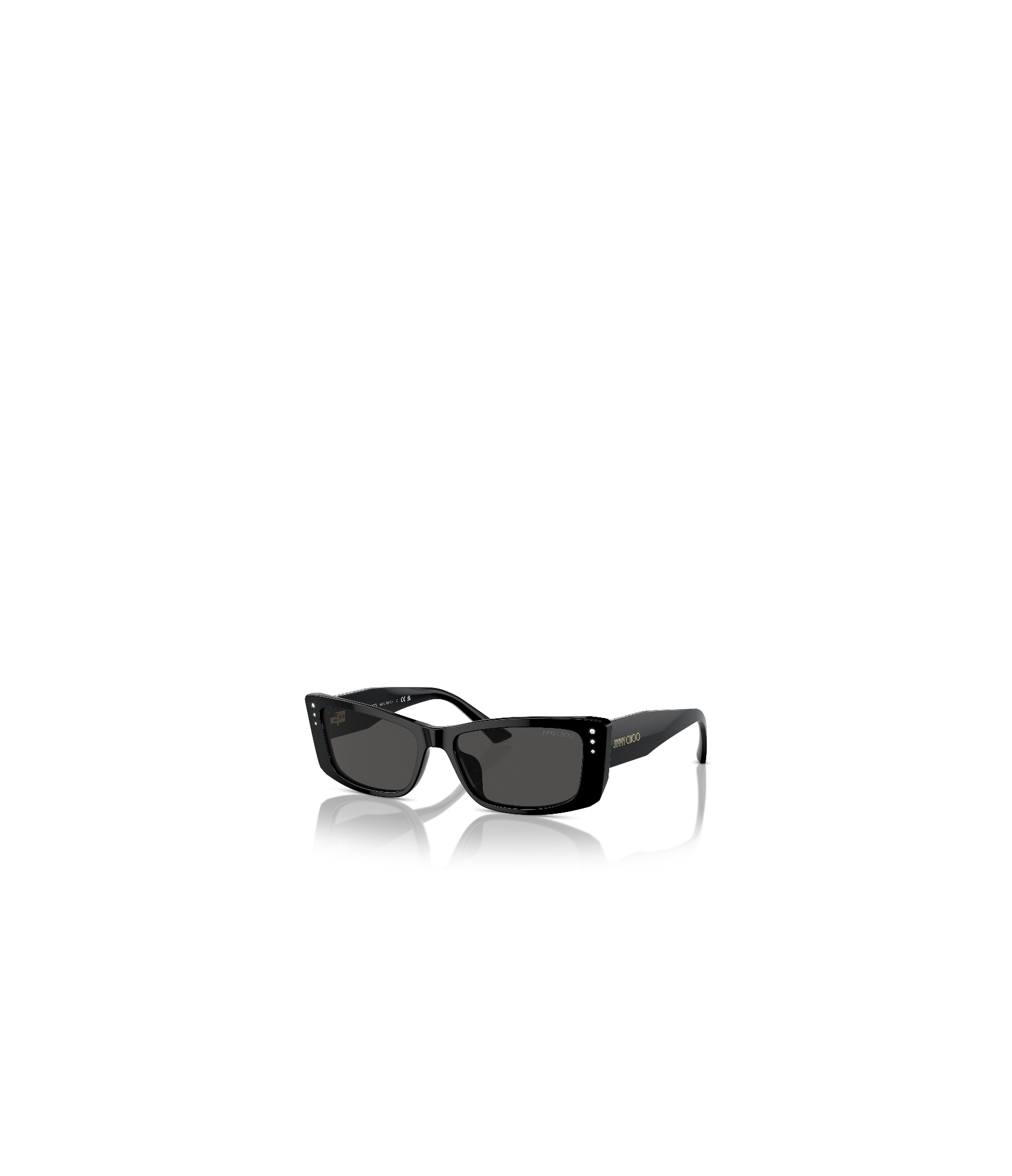 Jimmy Choo Eyewear Rectangle Frame Sunglasses In Black