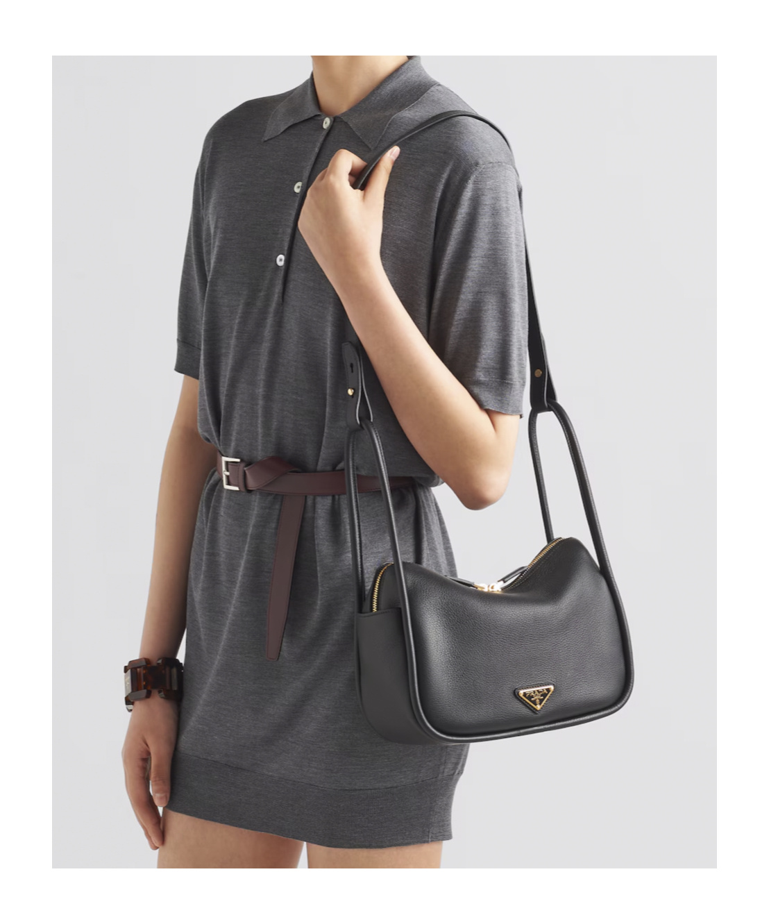 Prada Darling Handbag Black In Leather In Black