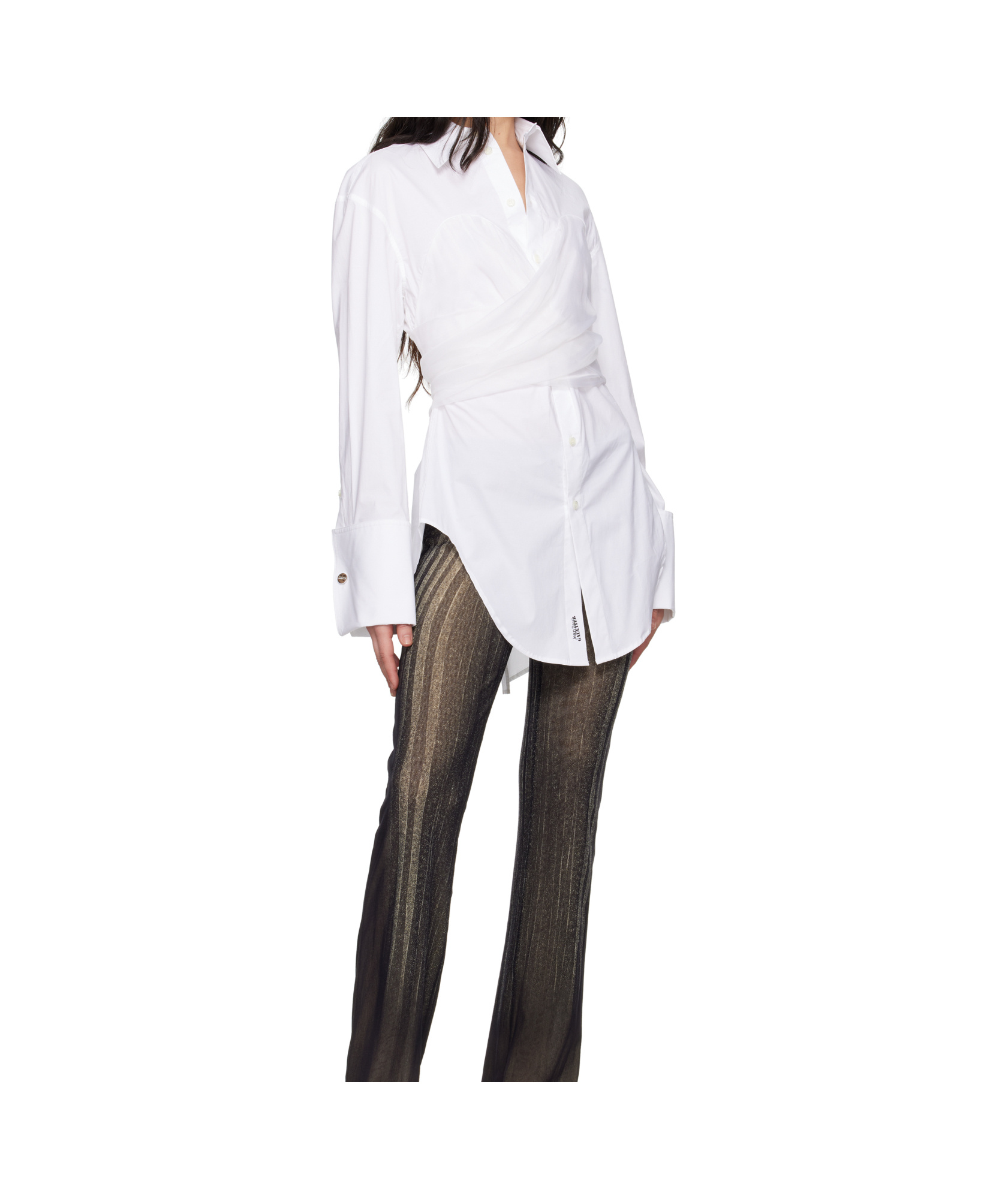 Shop Jean Paul Gaultier Long Shirt In White