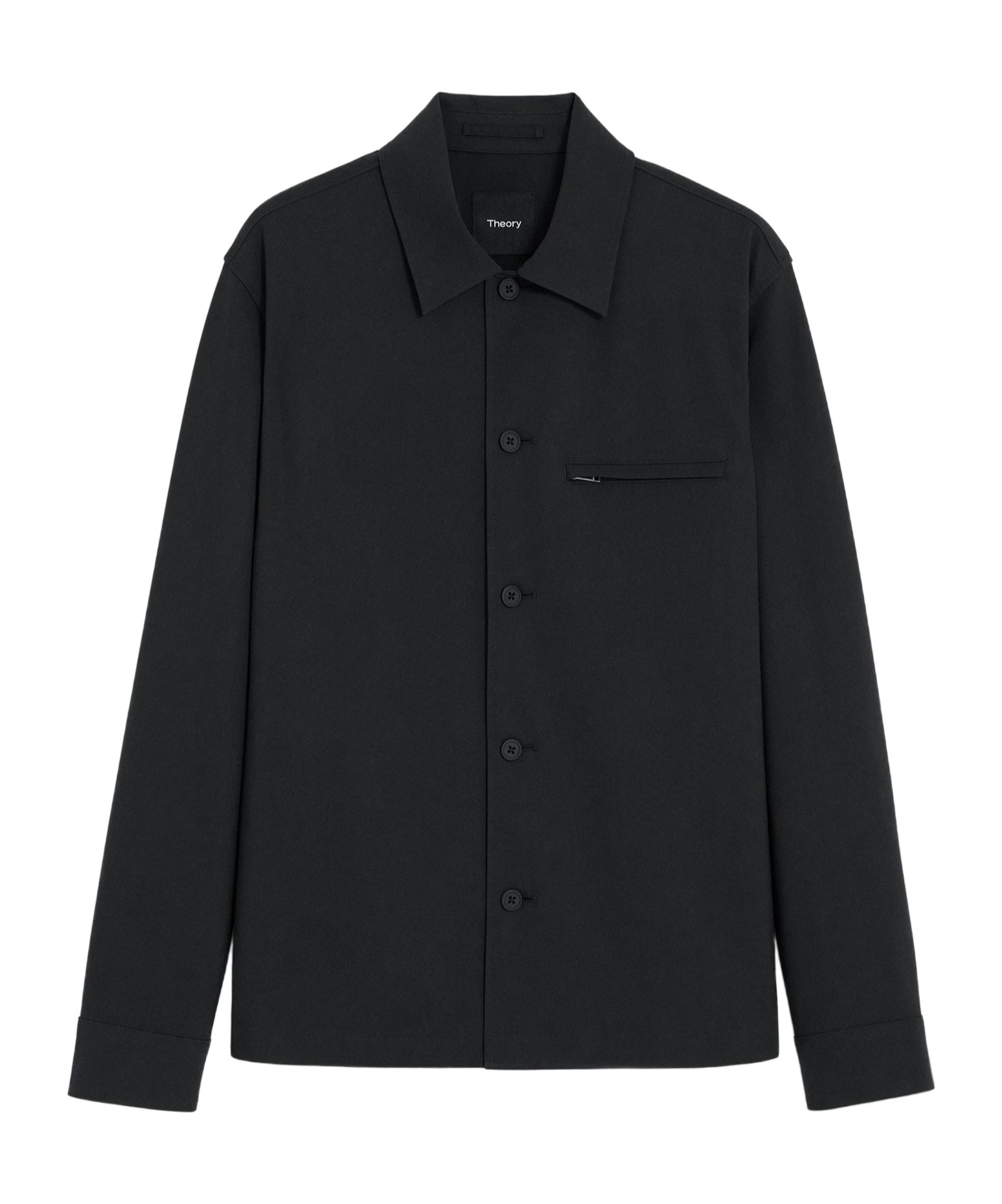 Theory Overshirt In Precision Ponte In Black