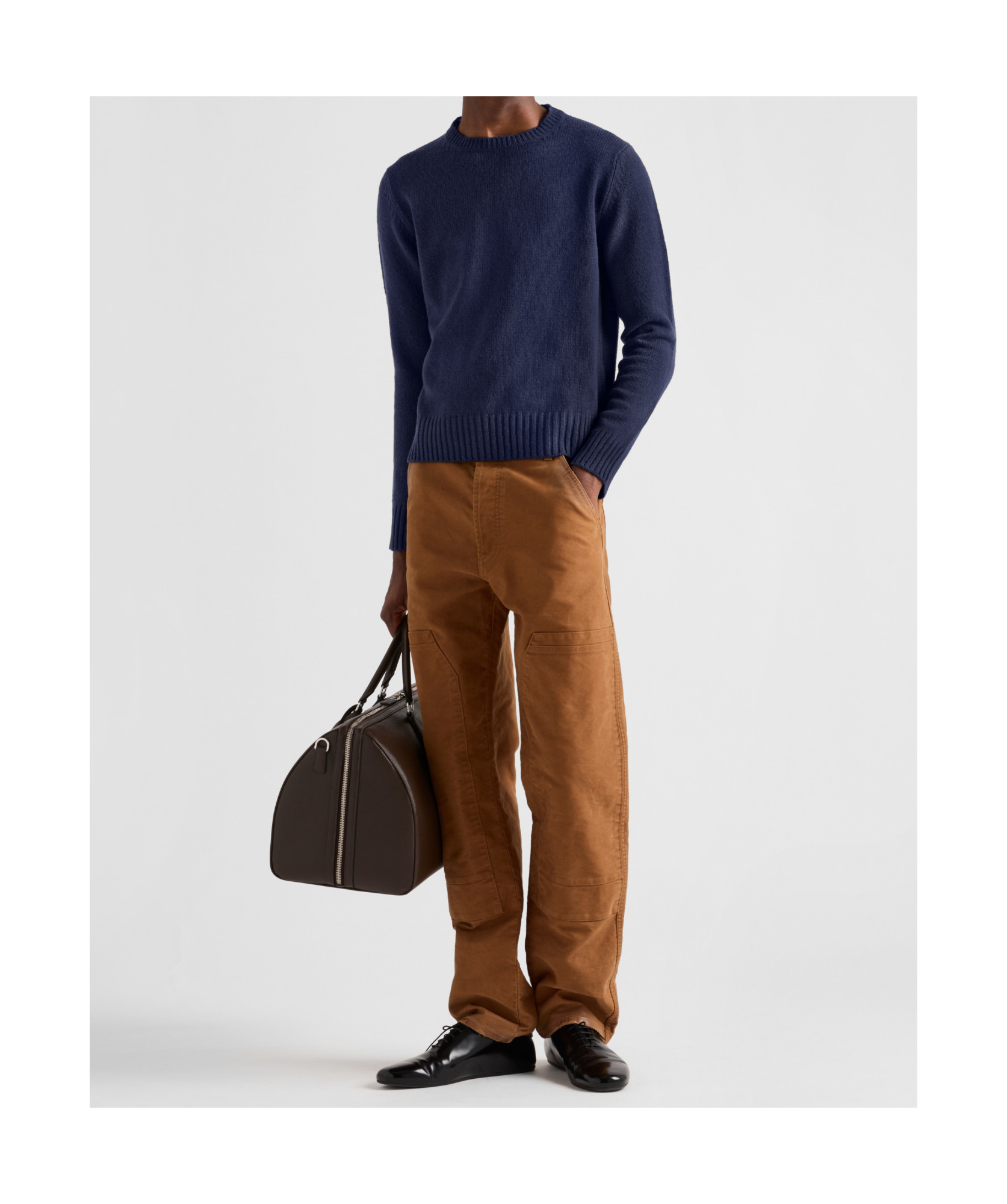 Prada Moleskin Pants In Brown