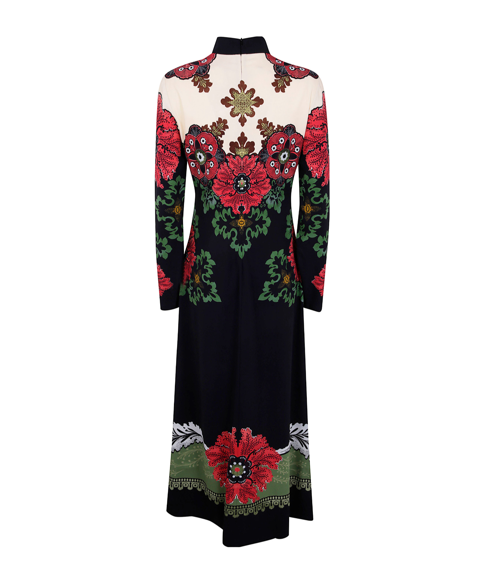 La Doublej Floral-print High-neck Dress In Multi