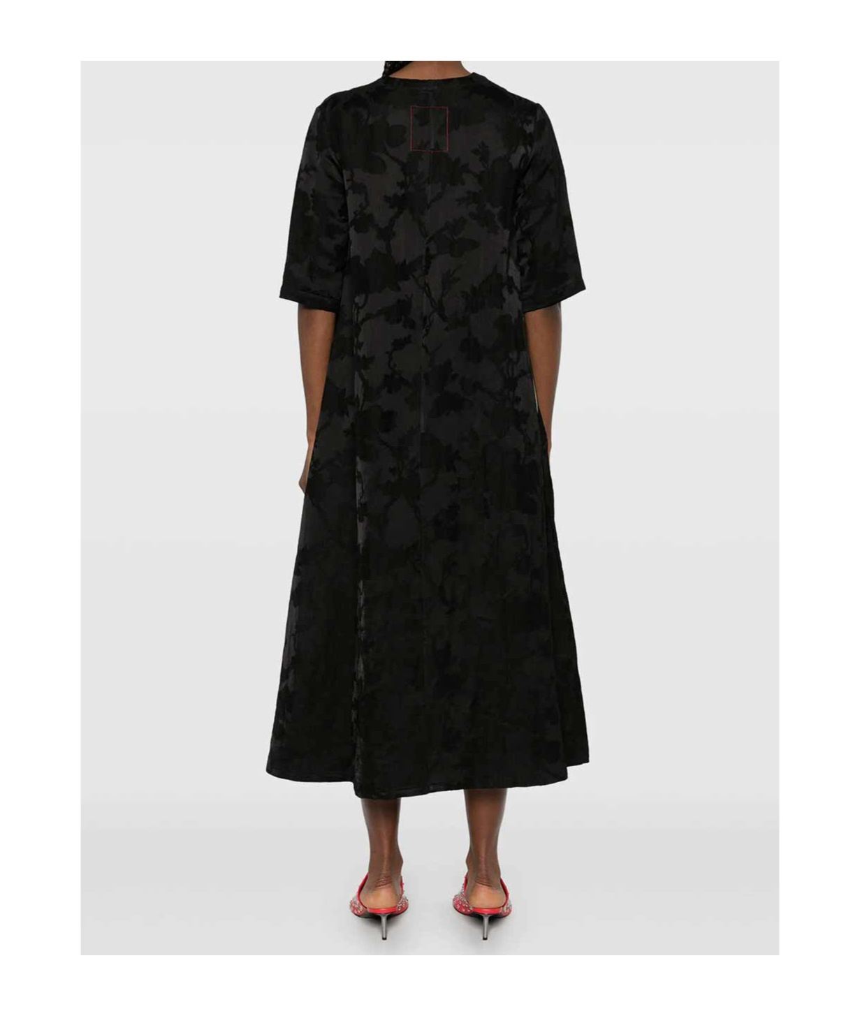 Uma Wang V-neck Mid-length Dress In Black