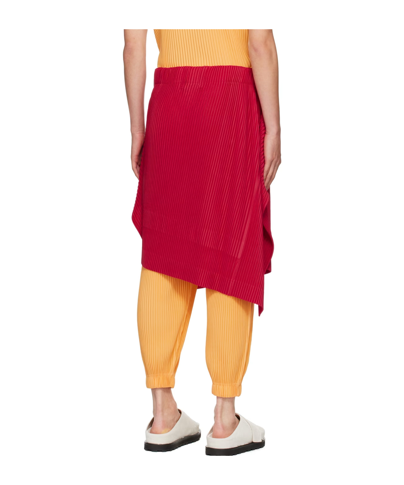Issey Miyake Asymmetrical Skirt In Red