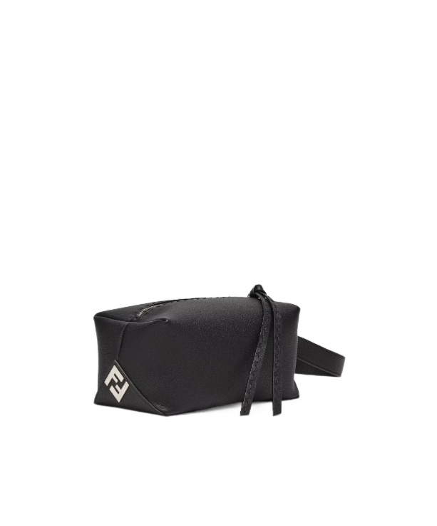 Shop Fendi Black Leather Toiletry Case
