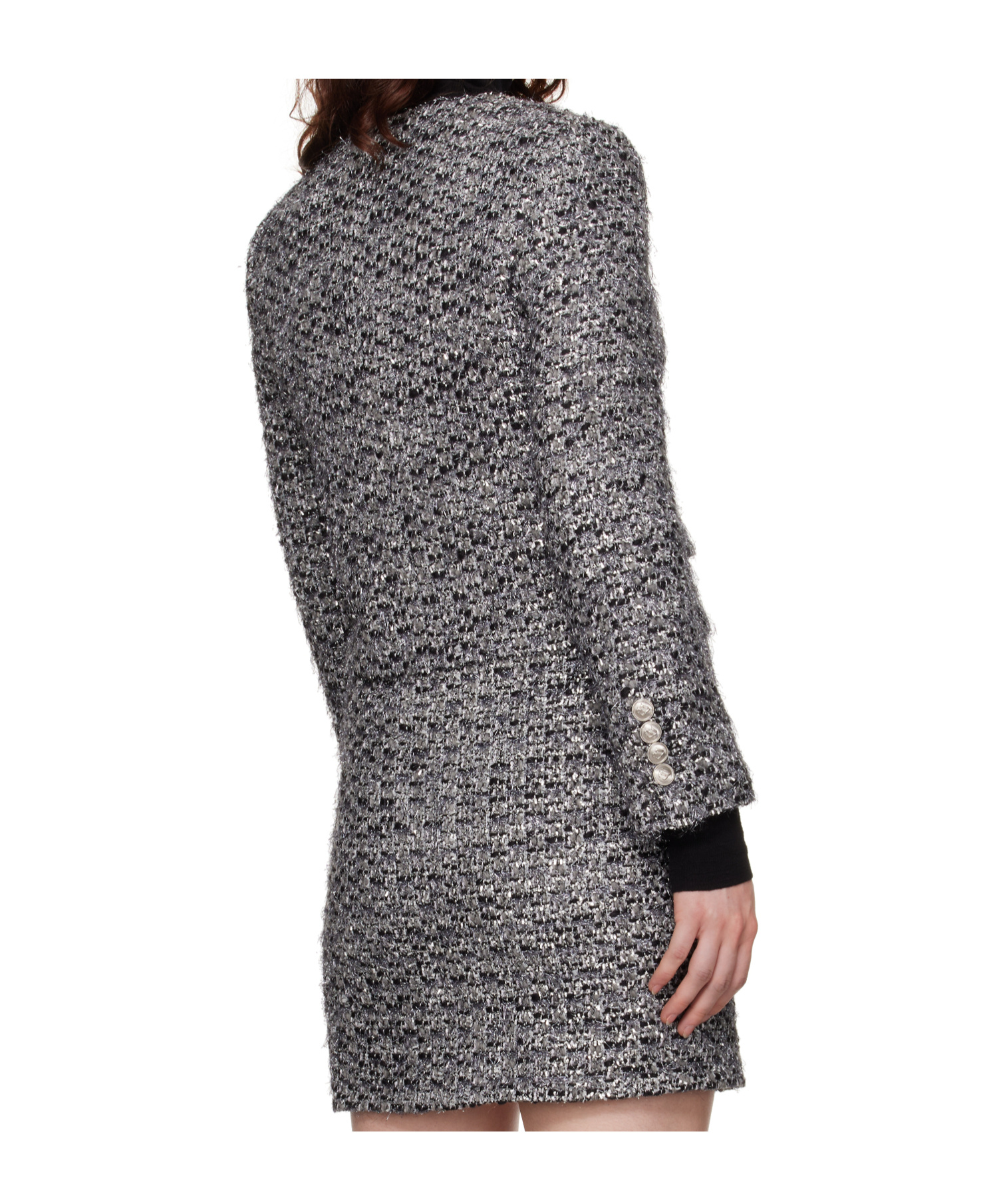 Juunj Round-neck Cropped Jacket In Gray