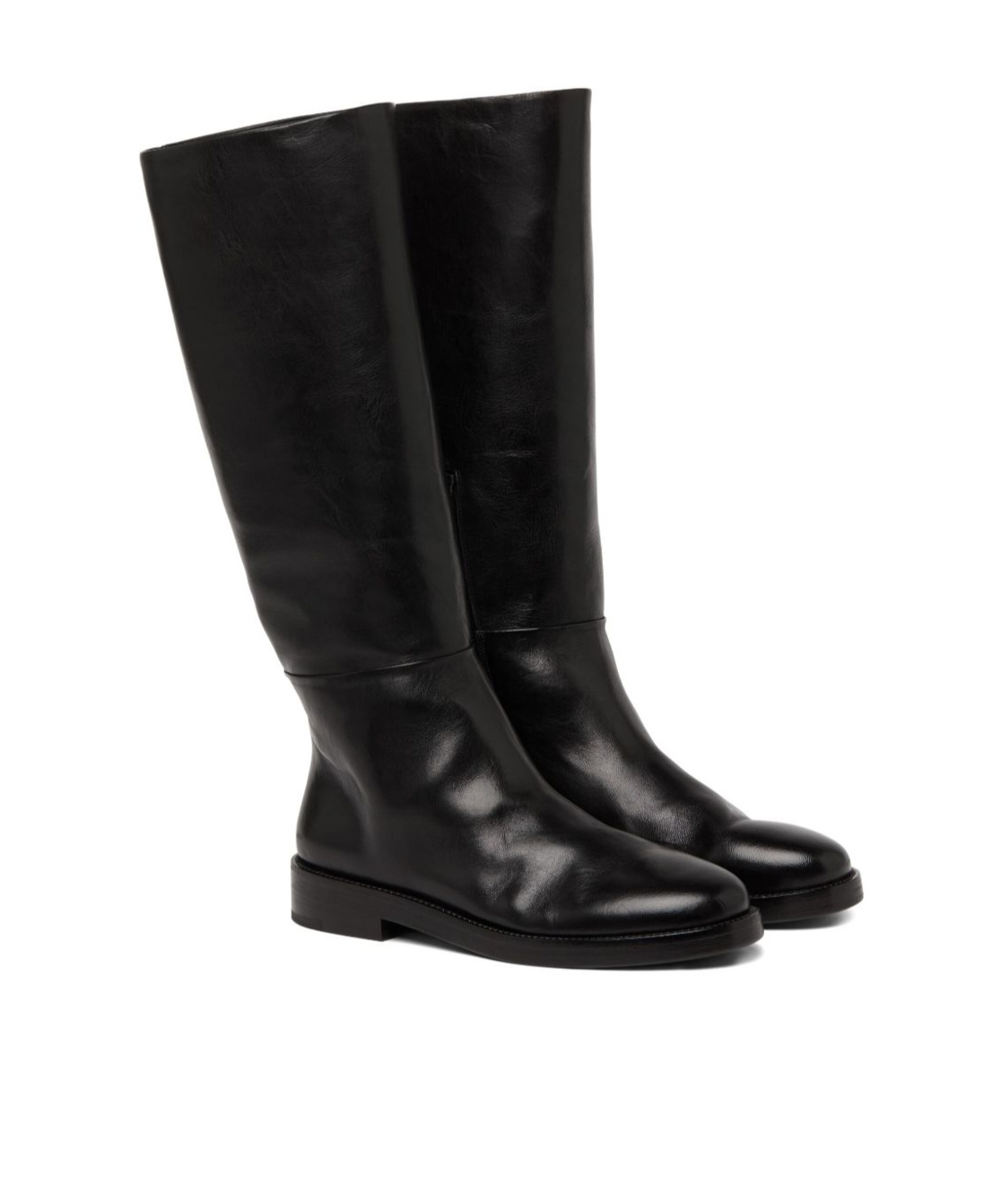 Marsèll Knee-high Leather Boots In Black