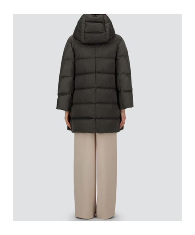 Herno A-line Down Jacket With Structured Hood In Gray