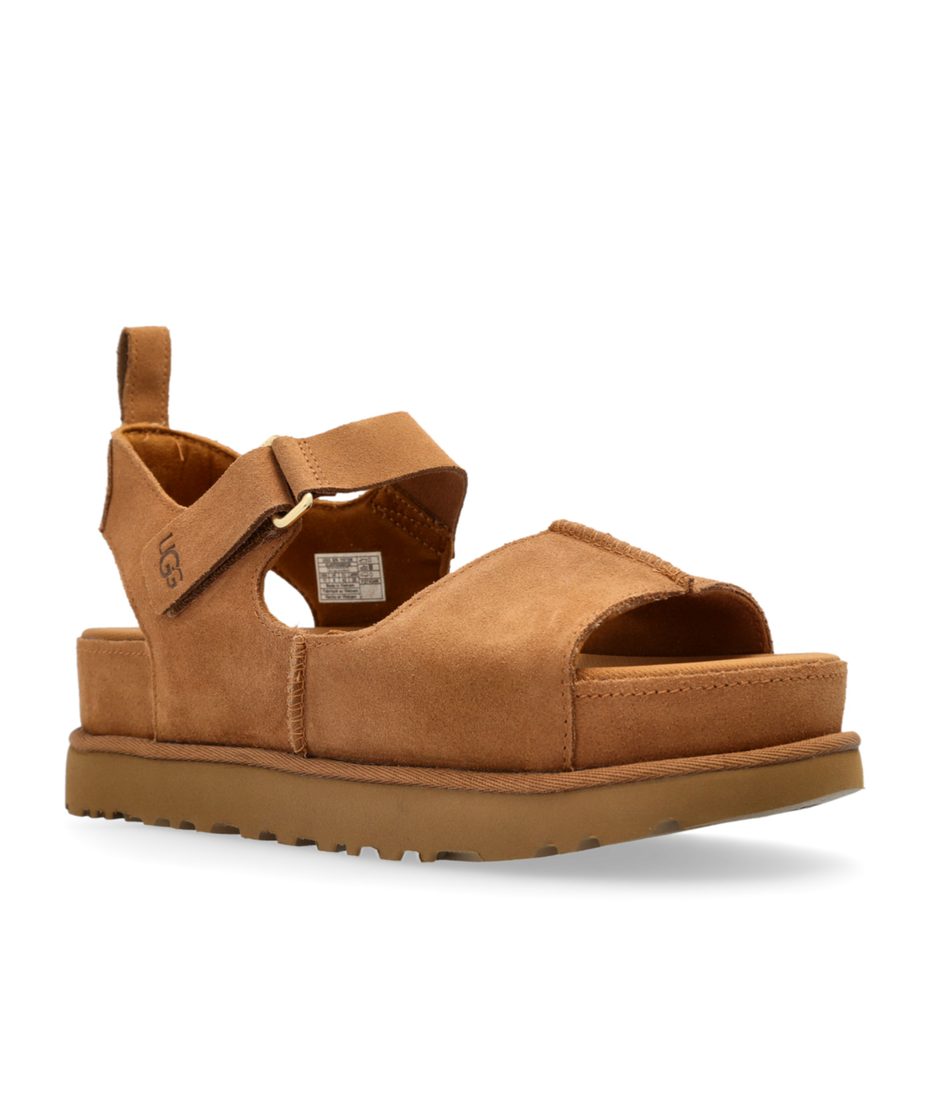 Ugg Goldenstar Hi Suede Sandals Chestnut In Neutral
