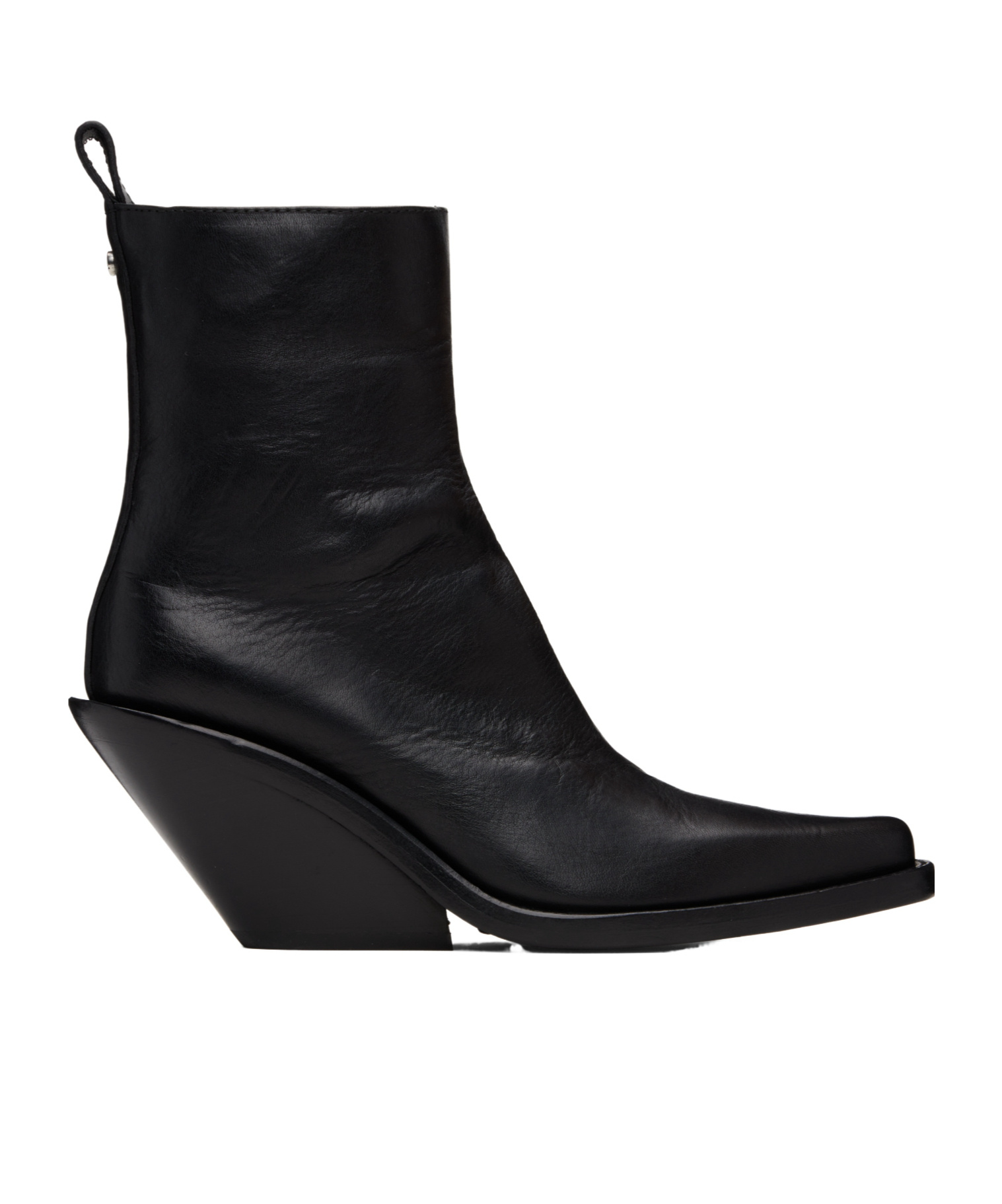 Ann Demeulemeester 60mm Vesper Leather Ankle Boots In Black