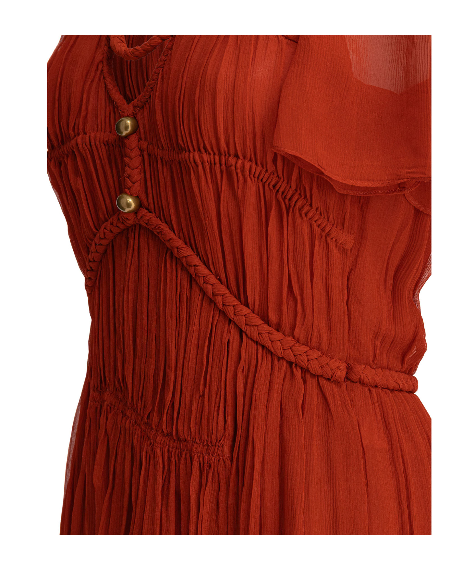 Shop Isabel Marant Short Sleeve Dress In Orange