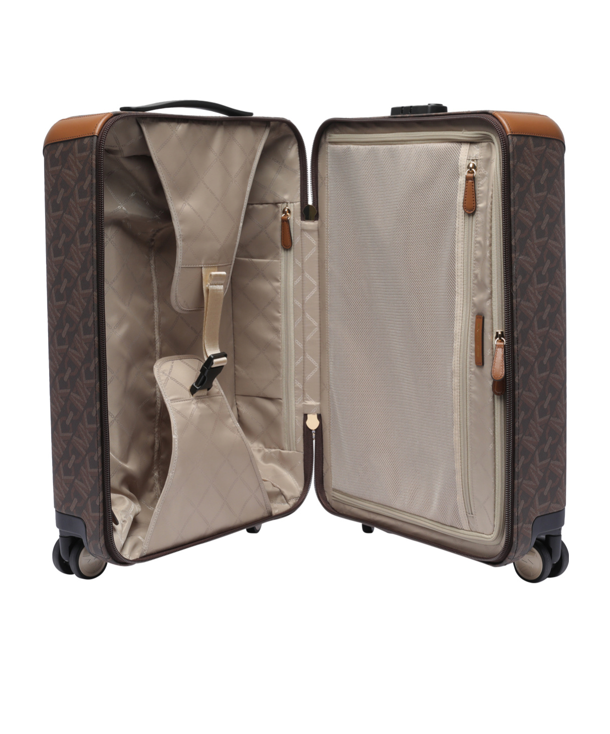 Michael Kors Empire-logo Canvas Suitcase In Black