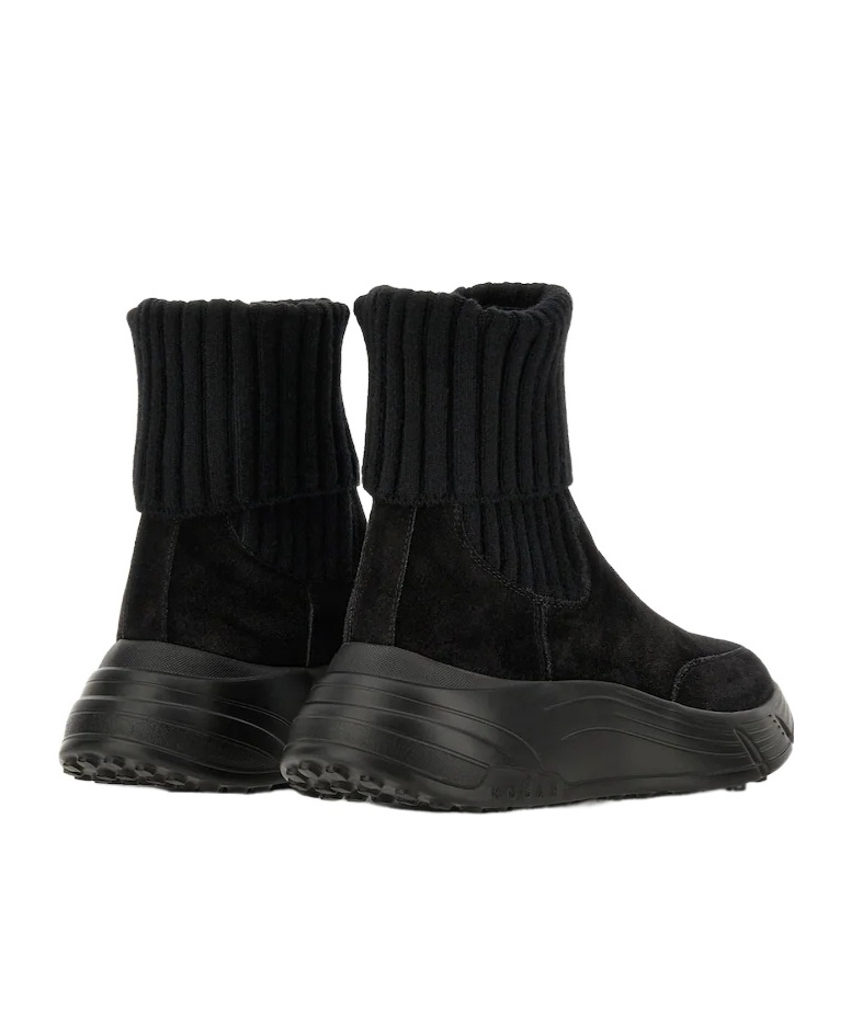 Hogan Black Interactive Boots In Black