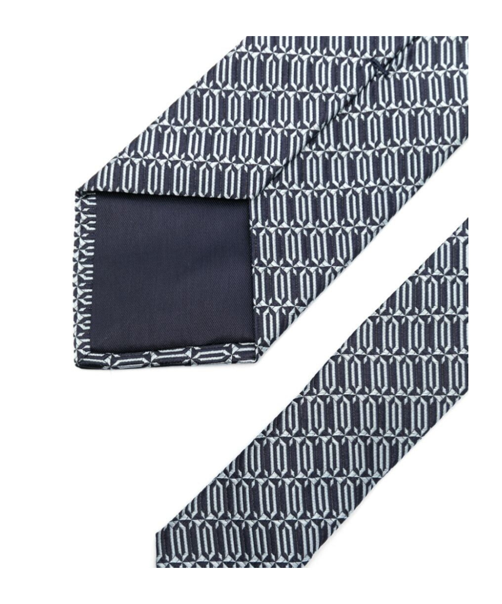 Lanvin Etiquette Logo Tie Accessories In Gray